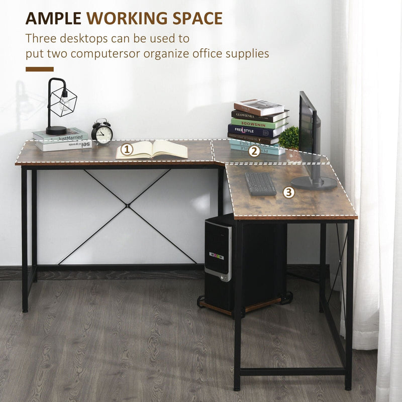 L Shaped Corner Gaming Desk, 150x150x75 cm