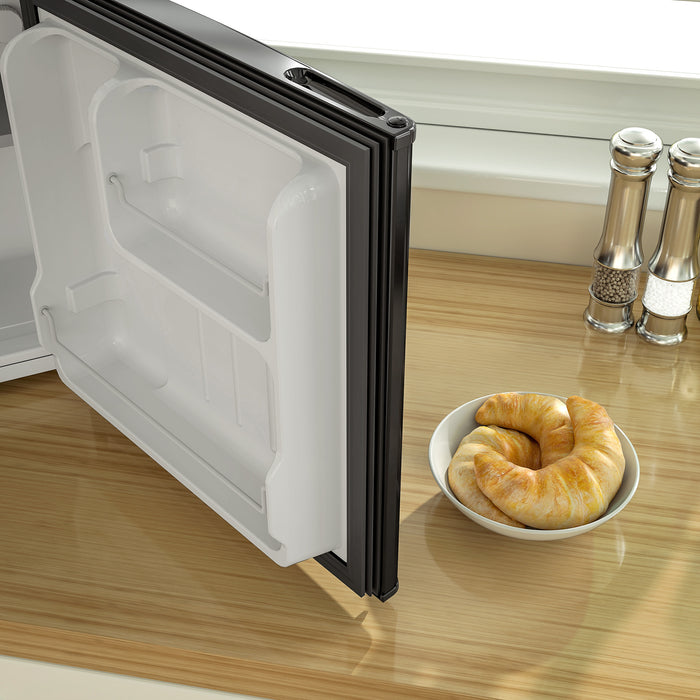 46 Litre Lockable Countertop Fridge in Black by HOMCOM