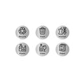 Recycling Bin Stickers Set of 36 Durable Waterproof Labels for Easy Waste Sorting by Songmics