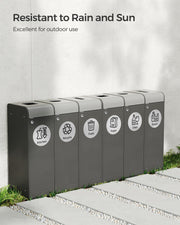 Recycling Bin Stickers Set of 36 Durable Waterproof Labels for Easy Waste Sorting by Songmics