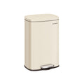Sand Beige Step On Pedal Bin with Soft Close Lid for Kitchen Waste by Songmics
