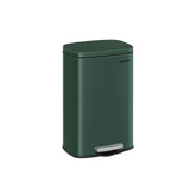 13 Gallon Retro Green Pedal Bin with Step-On Lid for Kitchen Rubbish Disposal by Songmics