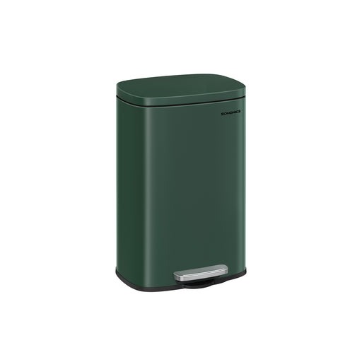 13 Gallon Retro Green Pedal Bin with Step-On Lid for Kitchen Rubbish Disposal by Songmics