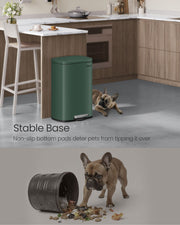 13 Gallon Retro Green Pedal Bin with Step-On Lid for Kitchen Rubbish Disposal by Songmics