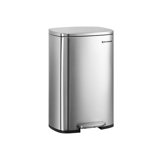 50L Stainless Steel Kitchen Pedal Bin with Soft Close Lid by Songmics