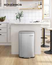 50L Stainless Steel Kitchen Pedal Bin with Soft Close Lid by Songmics