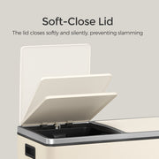 60L Dual Compartment Kitchen Bin with Lids for Waste and Recycling by Songmics