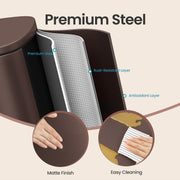 50L Stainless Steel Kitchen Bin with Soft Close Lid and Pedal for Rubbish by Songmics