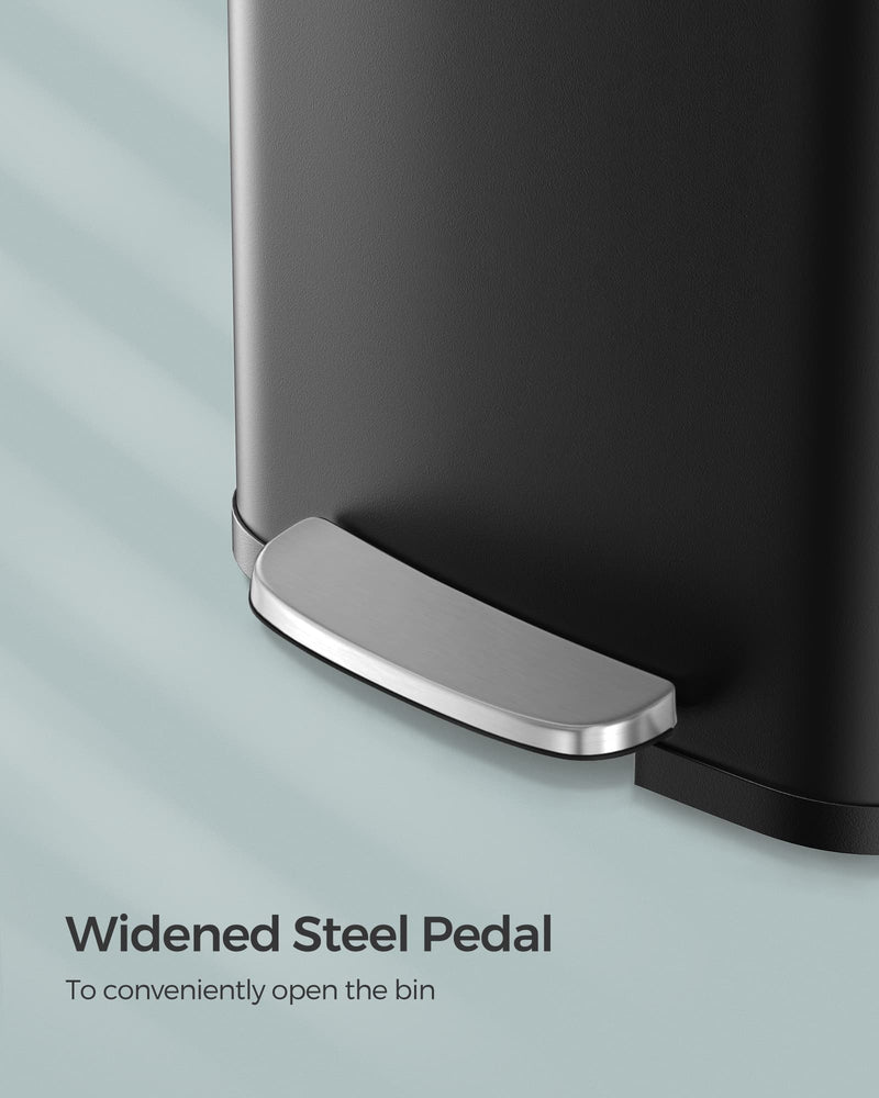 68L Kitchen Rubbish Bin with Soft Close Lid and Pedal for Home or Office by Songmics