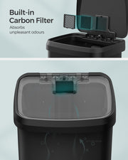 68L Kitchen Rubbish Bin with Soft Close Lid and Pedal for Home or Office by Songmics