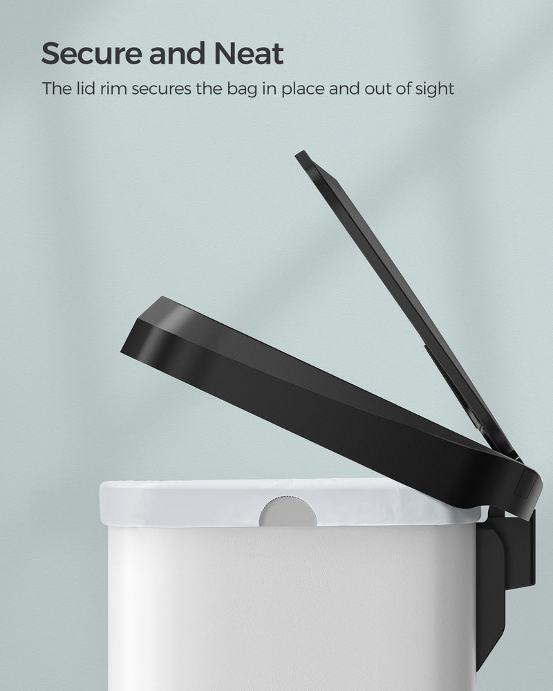 68L Kitchen Rubbish Bin with Soft Close Lid and Inner Bucket for Waste Sorting by Songmics