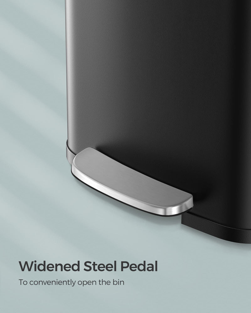 50L Kitchen Rubbish Bin with Lid and Pedal for Waste Disposal by Songmics