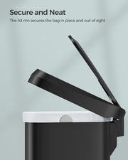 50L Kitchen Rubbish Bin with Lid and Pedal for Waste Disposal by Songmics