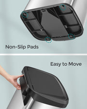 50L Kitchen Rubbish Bin with Pedal and Soft Close Lid in Stainless Steel by Songmics