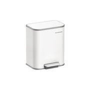 20L White Kitchen Bin with Wide Non Slip Pedal and Soft Close Lid by Songmics