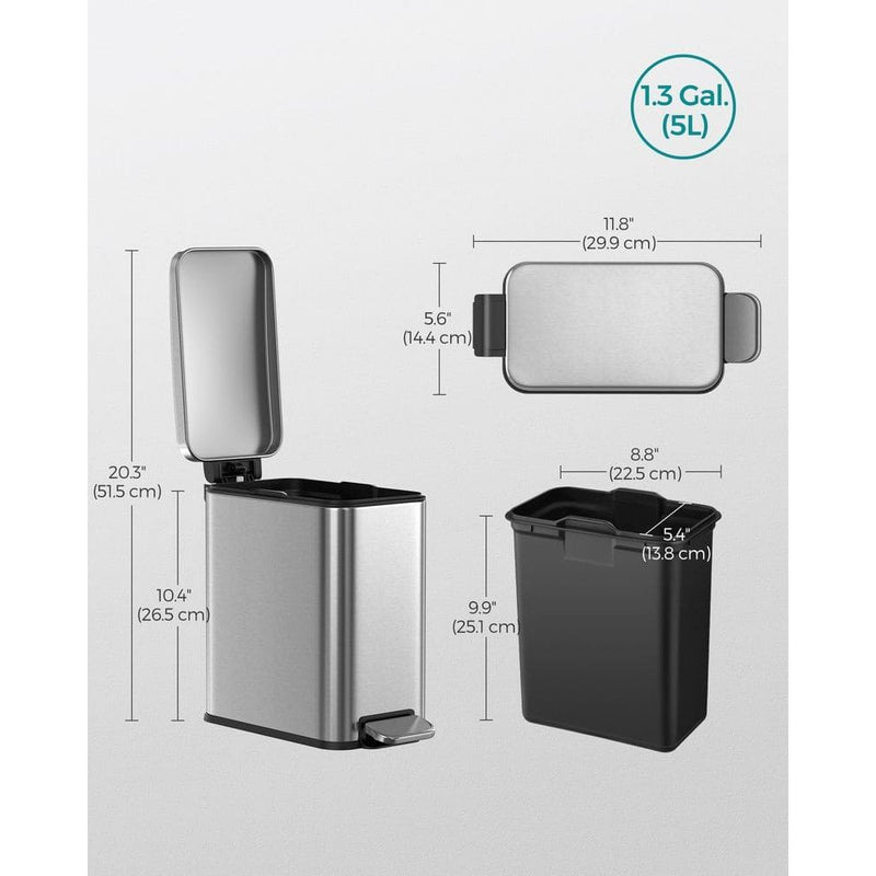Songmics Bin for Bathroom 5L