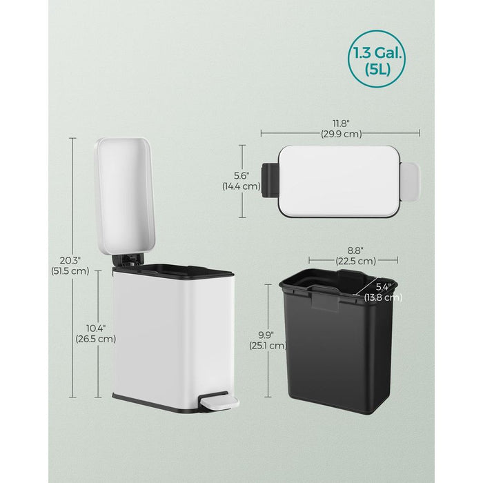 Songmics Bin for Bathroom 5L