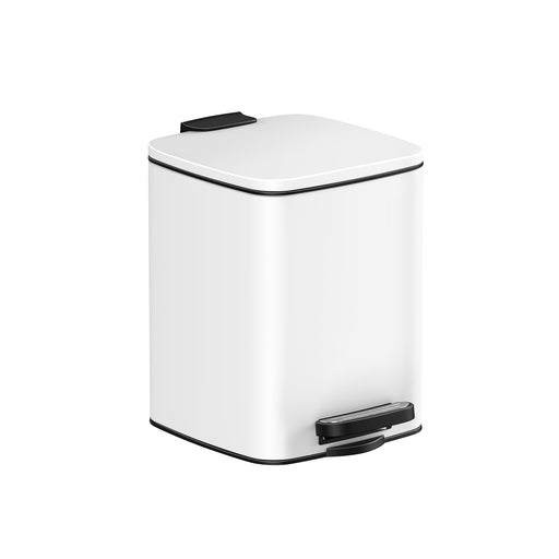 6 Litre Small Rubbish Bin with Lid Compact Waste Bin for Bathroom or Office by Songmics