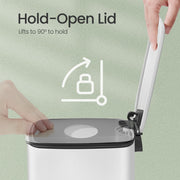 6L Bathroom Bin with Soft Close Lid Compact Rubbish Bin for Toilet or Ensuite by Songmics