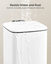 Slim Pedal Bin for Small Bathrooms and Tight Spaces with Soft Close Lid by Songmics