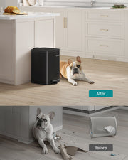 20L Black Steel Kitchen Pedal Bin with Removable Inner Bucket for Rubbish by Songmics