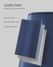 5.2 Gallon 20L Midnight Blue Pedal Bin with Soft Close Lid for Kitchen or Bathroom by Songmics