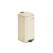 30 Litre Steel Pedal Bin with Removable Inner Bucket in Sand Beige for Kitchen by Songmics