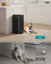 30L Black Steel Pedal Bin with Removable Inner Bucket for Kitchen Waste by Songmics