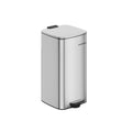 30L Metallic Silver Steel Kitchen Bin with Removable Inner Bucket by Songmics