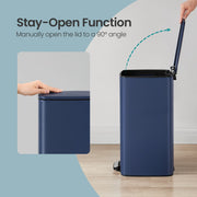 8 Gallon Stainless Steel Kitchen Bin with Soft Close Lid and Pedal by Songmics