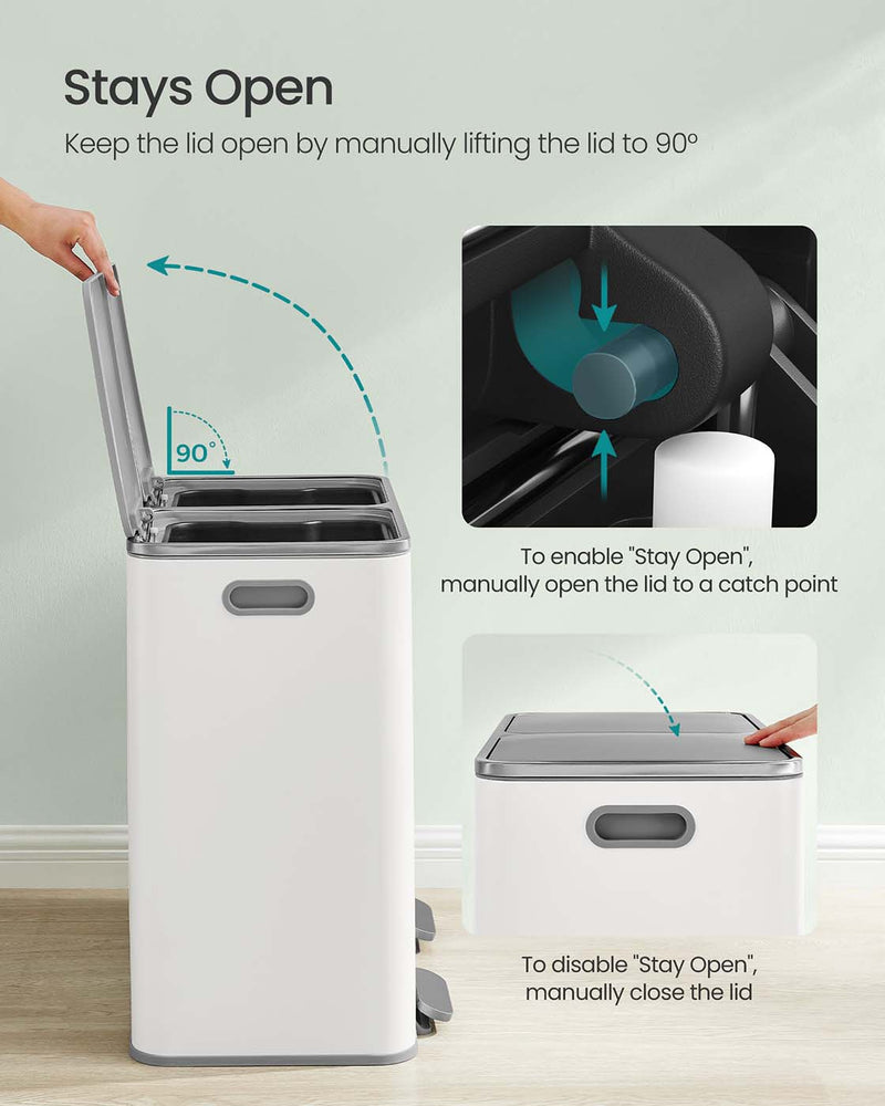 Pedal bin styled in a modern kitchen setting