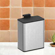 8 Litre Hanging Kitchen Bin with Lid Wall or Cupboard Mounted Space Saver by Songmics