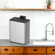 8 Litre Hanging Kitchen Bin with Lid Wall or Cupboard Mounted Space Saver by Songmics