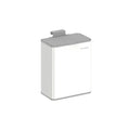 8 Litre Hanging Steel Kitchen Bin with Hooks in Cloud White Space Saving Design by Songmics