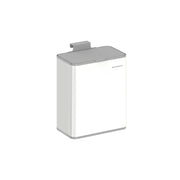8 Litre Hanging Steel Kitchen Bin with Hooks in Cloud White Space Saving Design by Songmics