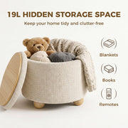 Storage ottoman - Beige