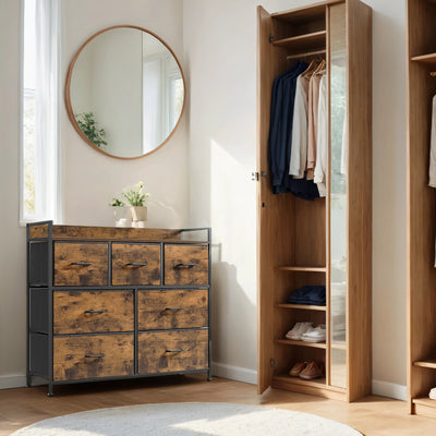 Wooden Chest of Drawers with 4 Spacious Storage Drawers for Bedroom Organisation by Songmics