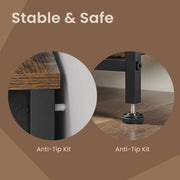 Wooden Chest of Drawers with 4 Spacious Storage Drawers for Bedroom Organisation by Songmics