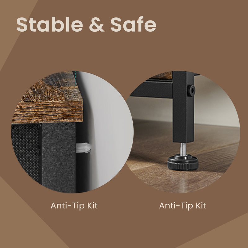 Wooden Chest of Drawers with 4 Spacious Storage Drawers for Bedroom Organisation by Songmics