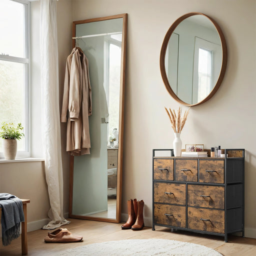 Wooden Chest of Drawers with 4 Spacious Storage Drawers for Bedroom Organisation by Songmics