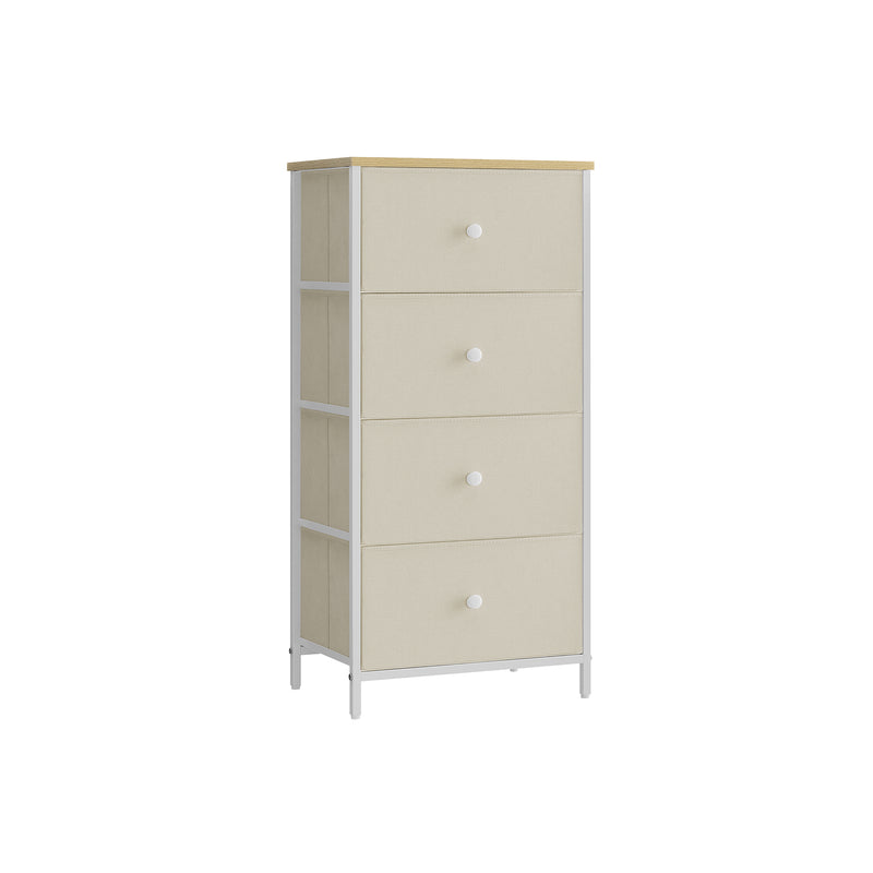 Chest of Drawers with 4 Spacious Fabric Storage Drawers for Bedroom or Hallway by Songmics