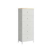 Camel Yellow and Cream White Chest of Drawers for Bedroom with Ample Storage by Songmics