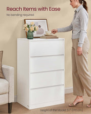 Four Drawer Chest of Drawers with Storage in Modern KAILYN Design for Bedroom by Vasagle