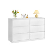 Six Drawer Chest of Drawers with Ample Storage for Bedroom or Living Room by Vasagle