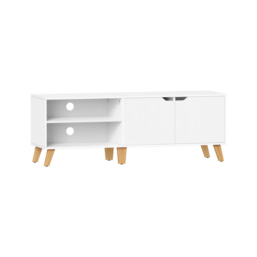 Modern White TV Stand for 65" TVs with Storage Shelf for Living Room by Vasagle 40x140x50cm