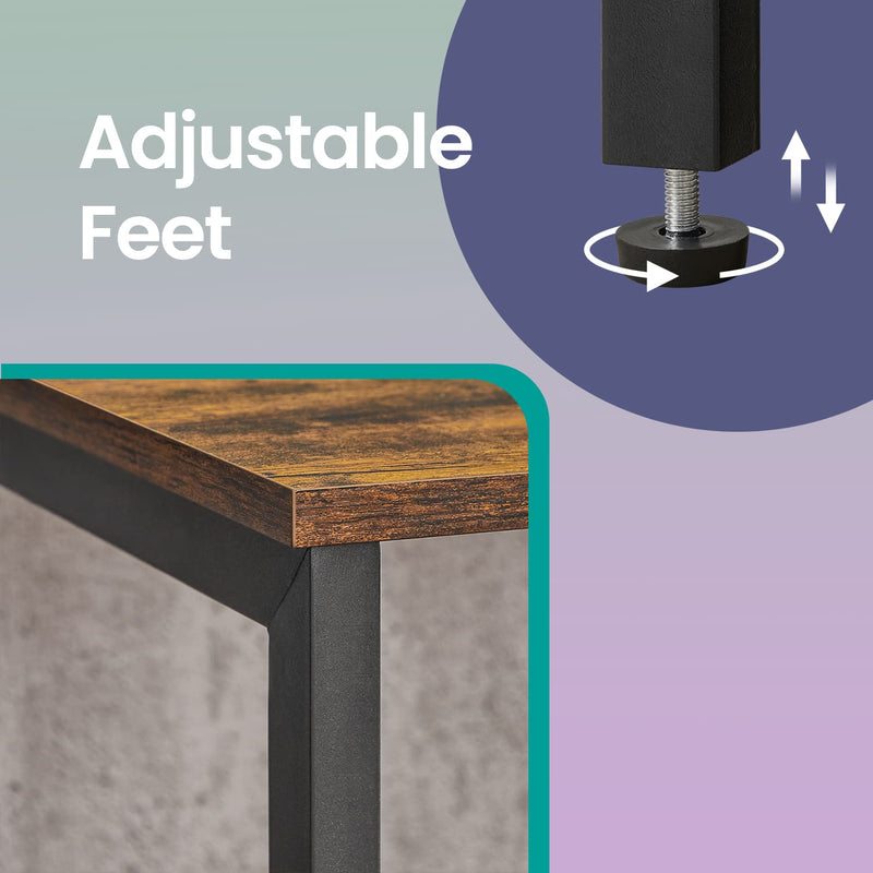 Rustic TV Stand with Open Storage Shelves for TVs up to 60 Inches by Vasagle