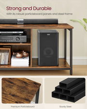 TV Stand for TVs up to 65 Inches with Open Shelves and Storage Space by Vasagle