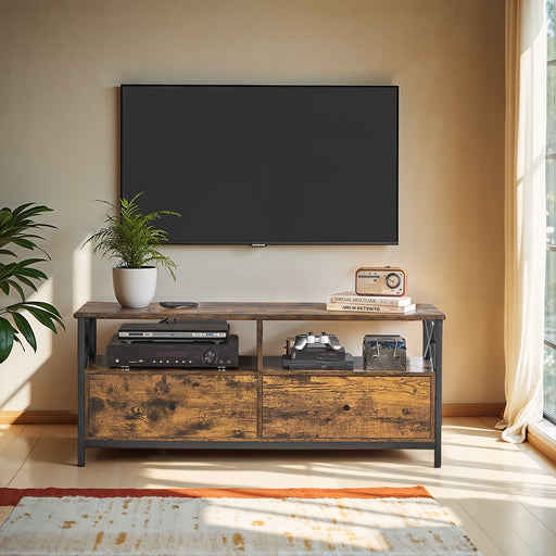 TV Cabinet for TVs up to 55 Inches with Drawers and Open Shelves by Vasagle