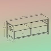 TV Cabinet for TVs up to 55 Inches with Drawers and Open Shelves by Vasagle