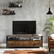 Wood TV Stand for TVs up to 65 Inch with 3 Drawers and Open Shelves for Storage by Vasagle